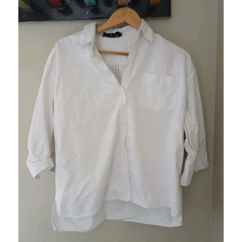 Pomander Place Tuckernuck Oxford Adair Boyfriend Shirt Size Medium Oversized